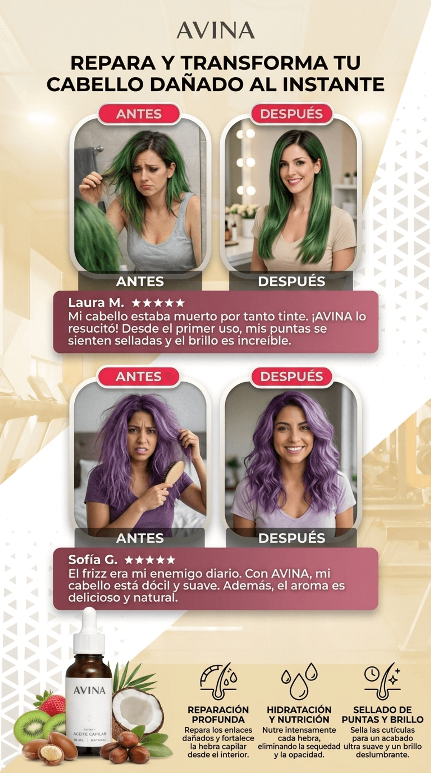 AVINA: EL ACEITE CAPILAR ESENCIAL